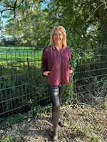 Wine Quilted Jacket Lucia